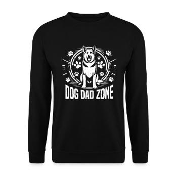 Dog Dad Gifts for Men - Unisex Pullover - Schwarz - Vorne - Alina (178cm) & Michal (187cm)