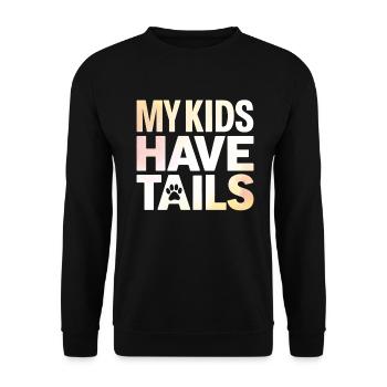 Dog Dad Gifts for Men - Unisex Pullover - Schwarz - Vorne - Alina (178cm) & Michal (187cm)