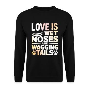 Dog Dad Gifts for Men - Unisex Pullover - Schwarz - Vorne - Alina (178cm) & Michal (187cm)