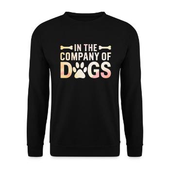 Dog Dad Gifts for Men - Unisex Pullover - Schwarz - Vorne - Alina (178cm) & Michal (187cm)