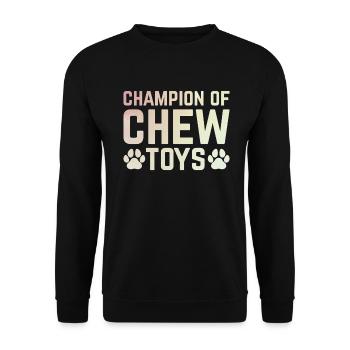 Dog Dad Gifts for Men - Unisex Pullover - Schwarz - Vorne - Alina (178cm) & Michal (187cm)