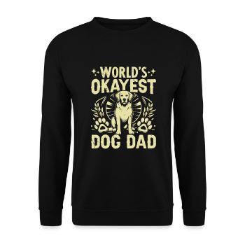 Dog Dad Gifts for Men - Unisex Pullover - Schwarz - Vorne - Alina (178cm) & Michal (187cm)
