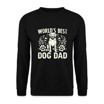 Dog Dad Gifts for Men - Unisex Pullover - Schwarz - Vorne - Alina (178cm) & Michal (187cm)