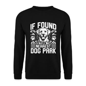 Dog Dad Gifts for Men - Unisex Pullover - Schwarz - Vorne - Alina (178cm) & Michal (187cm)