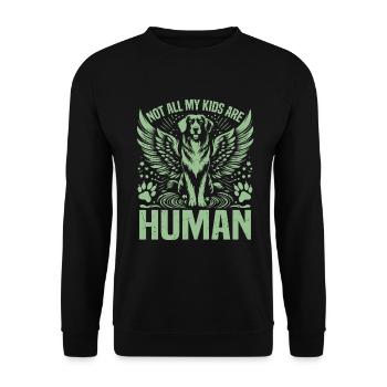 Dog Dad Gifts for Men - Unisex Pullover - Schwarz - Vorne - Alina (178cm) & Michal (187cm)