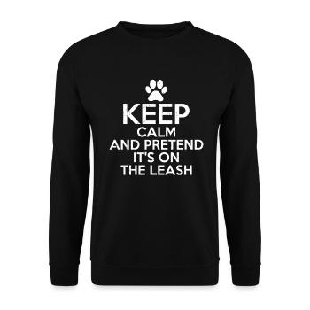 Dog Dad Gifts for Men - Unisex Pullover - Schwarz - Vorne - Alina (178cm) & Michal (187cm)