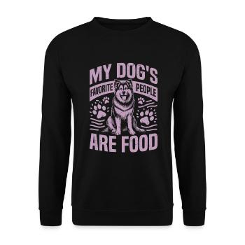 Dog Dad Gifts for Men - Unisex Pullover - Schwarz - Vorne - Alina (178cm) & Michal (187cm)