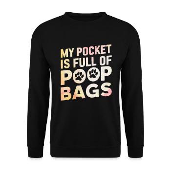 Dog Dad Gifts for Men - Unisex Pullover - Schwarz - Vorne - Alina (178cm) & Michal (187cm)