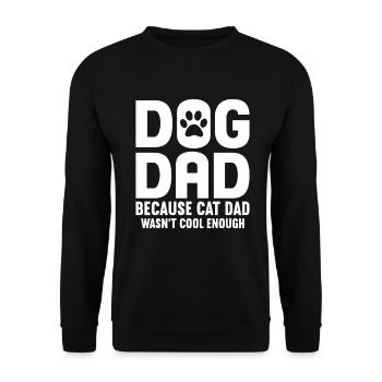 Dog Dad Gifts for Men - Unisex Pullover - Schwarz - Vorne - Alina (178cm) & Michal (187cm)