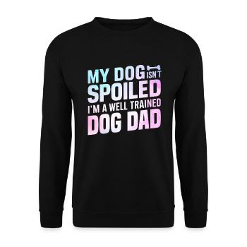Dog Dad Gifts for Men - Unisex Pullover - Schwarz - Vorne - Alina (178cm) & Michal (187cm)
