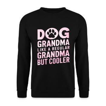 Cadeaux de grand-mère pour chien - Sweat-shirt Unisexe - noir - Devant - Alina (178cm) & Michal (187cm)