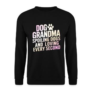 Cadeaux de grand-mère pour chien - Sweat-shirt Unisexe - noir - Devant - Alina (178cm) & Michal (187cm)
