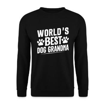 Cadeaux de grand-mère pour chien - Sweat-shirt Unisexe - noir - Devant - Alina (178cm) & Michal (187cm)