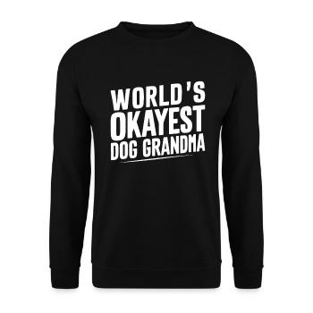Dog Grandma Gifts - Unisex Sweatshirt - black - Front - Alina (178cm) & Michal (187cm)