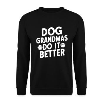 Dog Grandma Gifts - Unisex Sweatshirt - black - Front - Alina (178cm) & Michal (187cm)