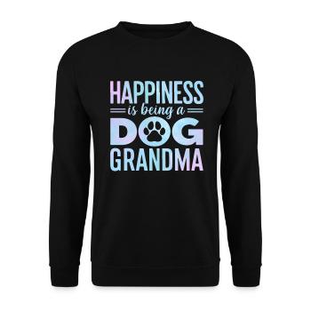 Cadeaux de grand-mère pour chien - Sweat-shirt Unisexe - noir - Devant - Alina (178cm) & Michal (187cm)