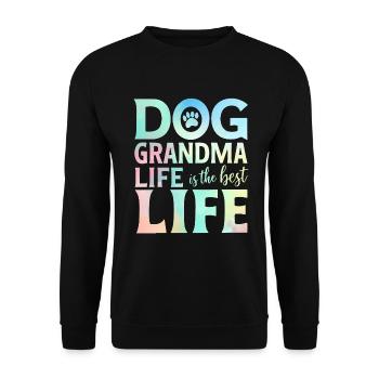 Cadeaux de grand-mère pour chien - Sweat-shirt Unisexe - noir - Devant - Alina (178cm) & Michal (187cm)