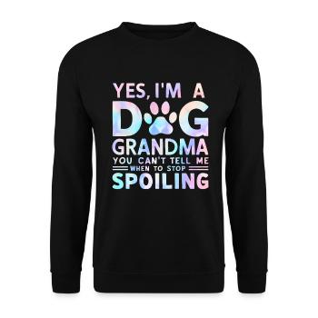 Cadeaux de grand-mère pour chien - Sweat-shirt Unisexe - noir - Devant - Alina (178cm) & Michal (187cm)