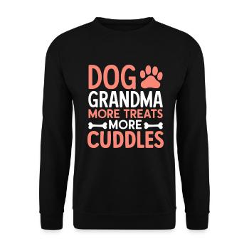 Dog Grandma Gifts - Unisex Sweatshirt - black - Front - Alina (178cm) & Michal (187cm)