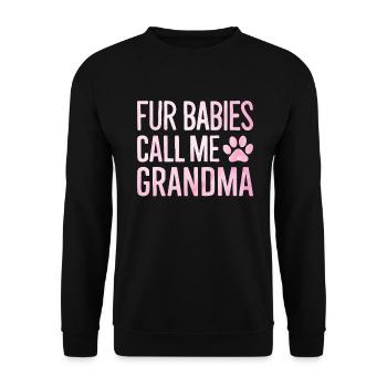 Cadeaux de grand-mère pour chien - Sweat-shirt Unisexe - noir - Devant - Alina (178cm) & Michal (187cm)