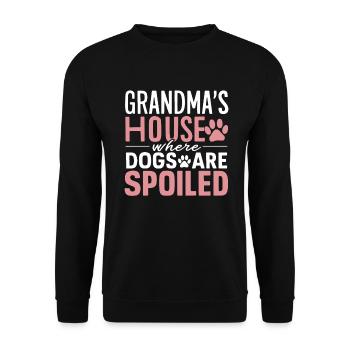 Cadeaux de grand-mère pour chien - Sweat-shirt Unisexe - noir - Devant - Alina (178cm) & Michal (187cm)