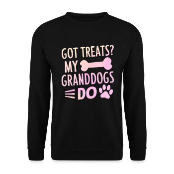 Dog Grandma Gifts - Unisex Sweatshirt - black - Front - Alina (178cm) & Michal (187cm)