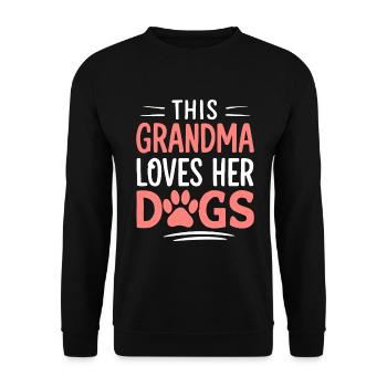 Cadeaux de grand-mère pour chien - Sweat-shirt Unisexe - noir - Devant - Alina (178cm) & Michal (187cm)