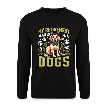 Cadeaux de grand-mère pour chien - Sweat-shirt Unisexe - noir - Devant - Alina (178cm) & Michal (187cm)