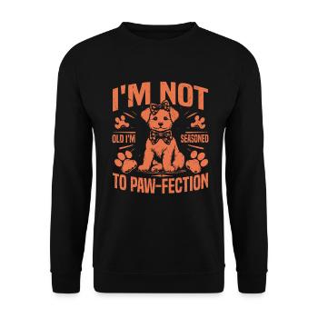 Cadeaux de grand-mère pour chien - Sweat-shirt Unisexe - noir - Devant - Alina (178cm) & Michal (187cm)