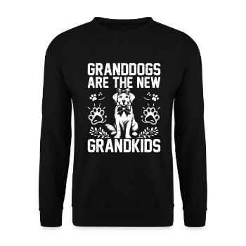 Cadeaux de grand-mère pour chien - Sweat-shirt Unisexe - noir - Devant - Alina (178cm) & Michal (187cm)