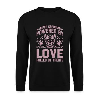 Dog Grandma Gifts - Unisex Sweatshirt - black - Front - Alina (178cm) & Michal (187cm)