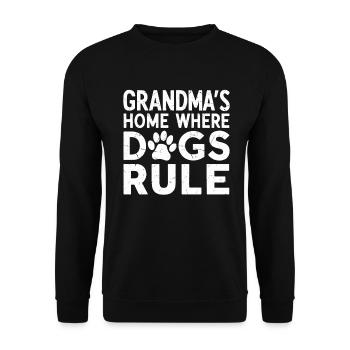 Cadeaux de grand-mère pour chien - Sweat-shirt Unisexe - noir - Devant - Alina (178cm) & Michal (187cm)