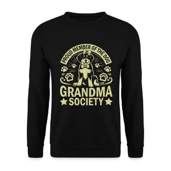 Dog Grandma Gifts - Unisex Sweatshirt - black - Front - Alina (178cm) & Michal (187cm)