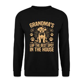 Cadeaux de grand-mère pour chien - Sweat-shirt Unisexe - noir - Devant - Alina (178cm) & Michal (187cm)