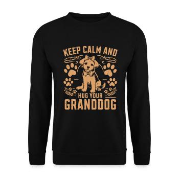 Cadeaux de grand-mère pour chien - Sweat-shirt Unisexe - noir - Devant - Alina (178cm) & Michal (187cm)