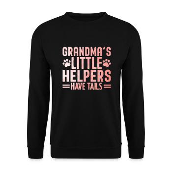 Dog Grandma Gifts - Unisex Sweatshirt - black - Front - Alina (178cm) & Michal (187cm)