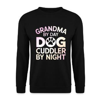 Cadeaux de grand-mère pour chien - Sweat-shirt Unisexe - noir - Devant - Alina (178cm) & Michal (187cm)