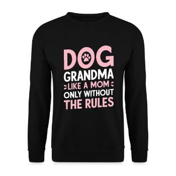 Dog Grandma Gifts - Unisex Sweatshirt - black - Front - Alina (178cm) & Michal (187cm)