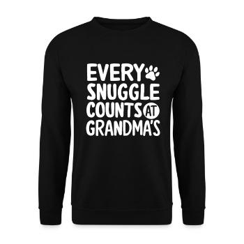 Dog Grandma Gifts - Unisex Sweatshirt - black - Front - Alina (178cm) & Michal (187cm)