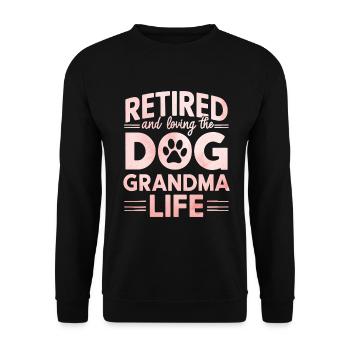Cadeaux de grand-mère pour chien - Sweat-shirt Unisexe - noir - Devant - Alina (178cm) & Michal (187cm)