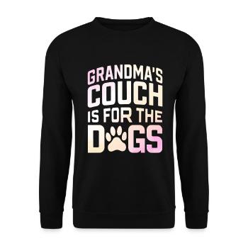 Cadeaux de grand-mère pour chien - Sweat-shirt Unisexe - noir - Devant - Alina (178cm) & Michal (187cm)