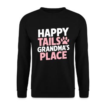 Dog Grandma Gifts - Unisex Sweatshirt - black - Front - Alina (178cm) & Michal (187cm)