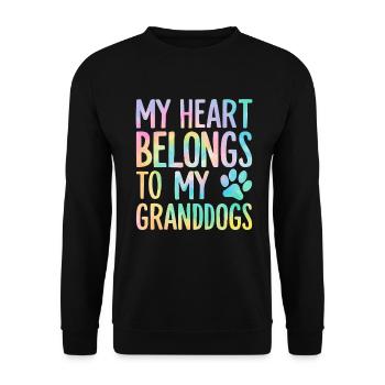 Dog Grandma Gifts - Unisex Sweatshirt - black - Front - Alina (178cm) & Michal (187cm)