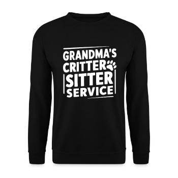 Dog Grandma Gifts - Unisex Sweatshirt - black - Front - Alina (178cm) & Michal (187cm)