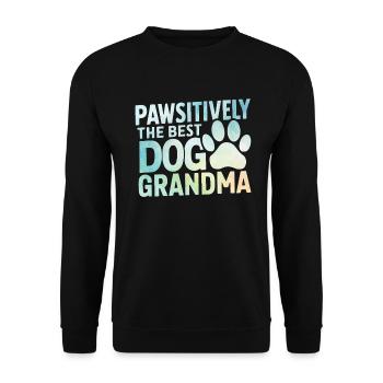 Cadeaux de grand-mère pour chien - Sweat-shirt Unisexe - noir - Devant - Alina (178cm) & Michal (187cm)