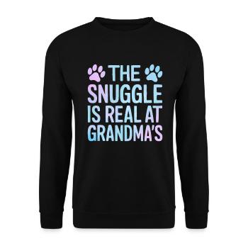 Dog Grandma Gifts - Unisex Sweatshirt - black - Front - Alina (178cm) & Michal (187cm)