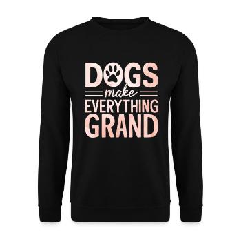 Dog Grandma Gifts - Unisex Sweatshirt - black - Front - Alina (178cm) & Michal (187cm)