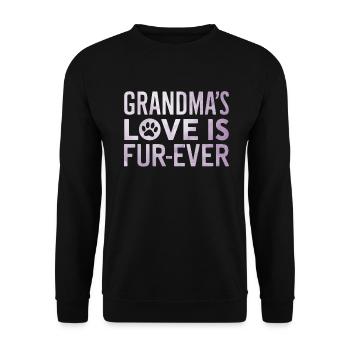 Cadeaux de grand-mère pour chien - Sweat-shirt Unisexe - noir - Devant - Alina (178cm) & Michal (187cm)
