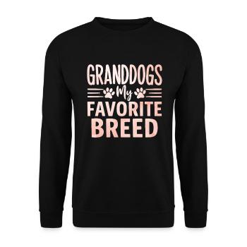 Cadeaux de grand-mère pour chien - Sweat-shirt Unisexe - noir - Devant - Alina (178cm) & Michal (187cm)