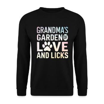 Dog Grandma Gifts - Unisex Sweatshirt - black - Front - Alina (178cm) & Michal (187cm)
